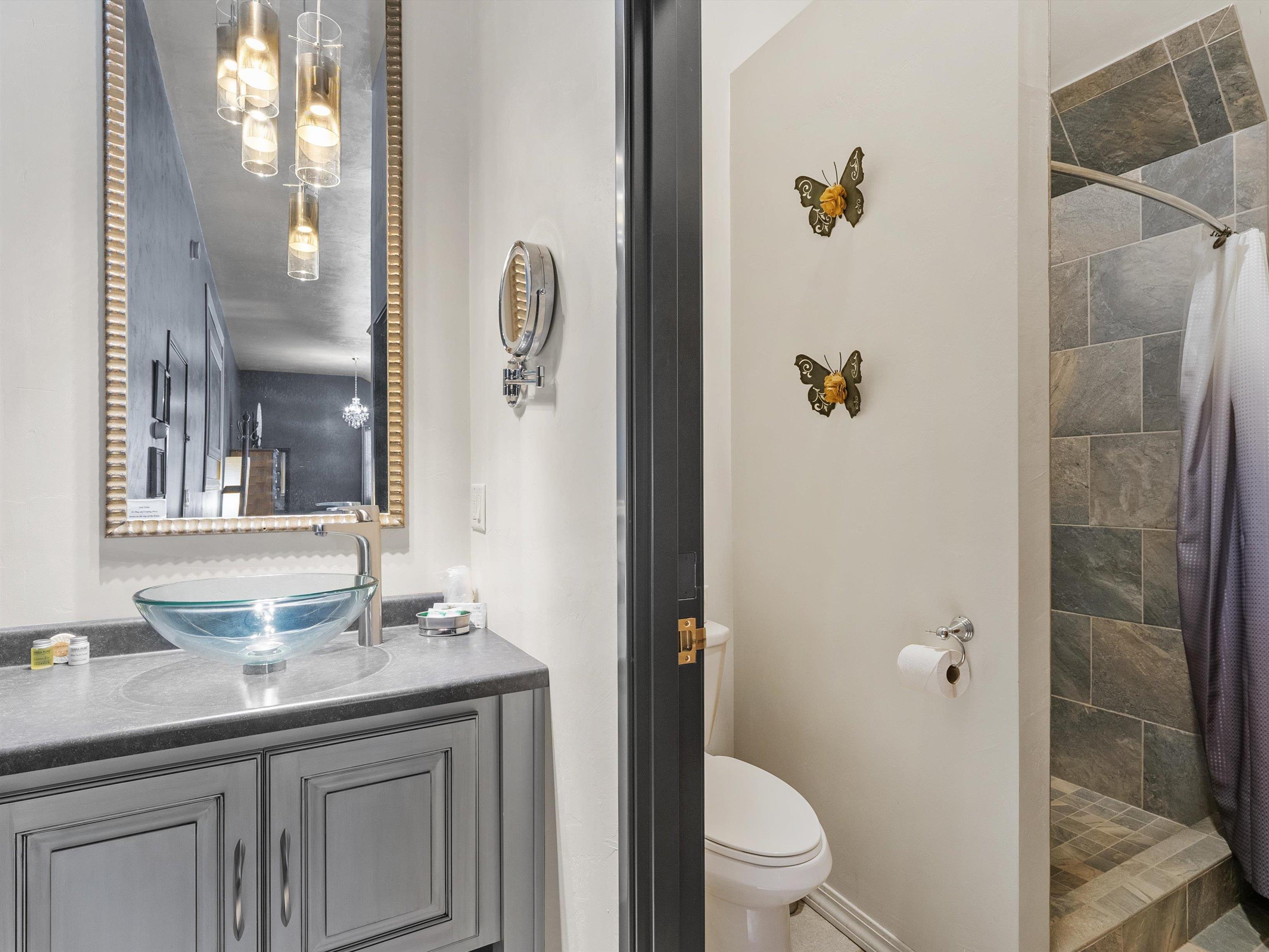 Epiphany suite - custom bathroom cabinets & tile shower