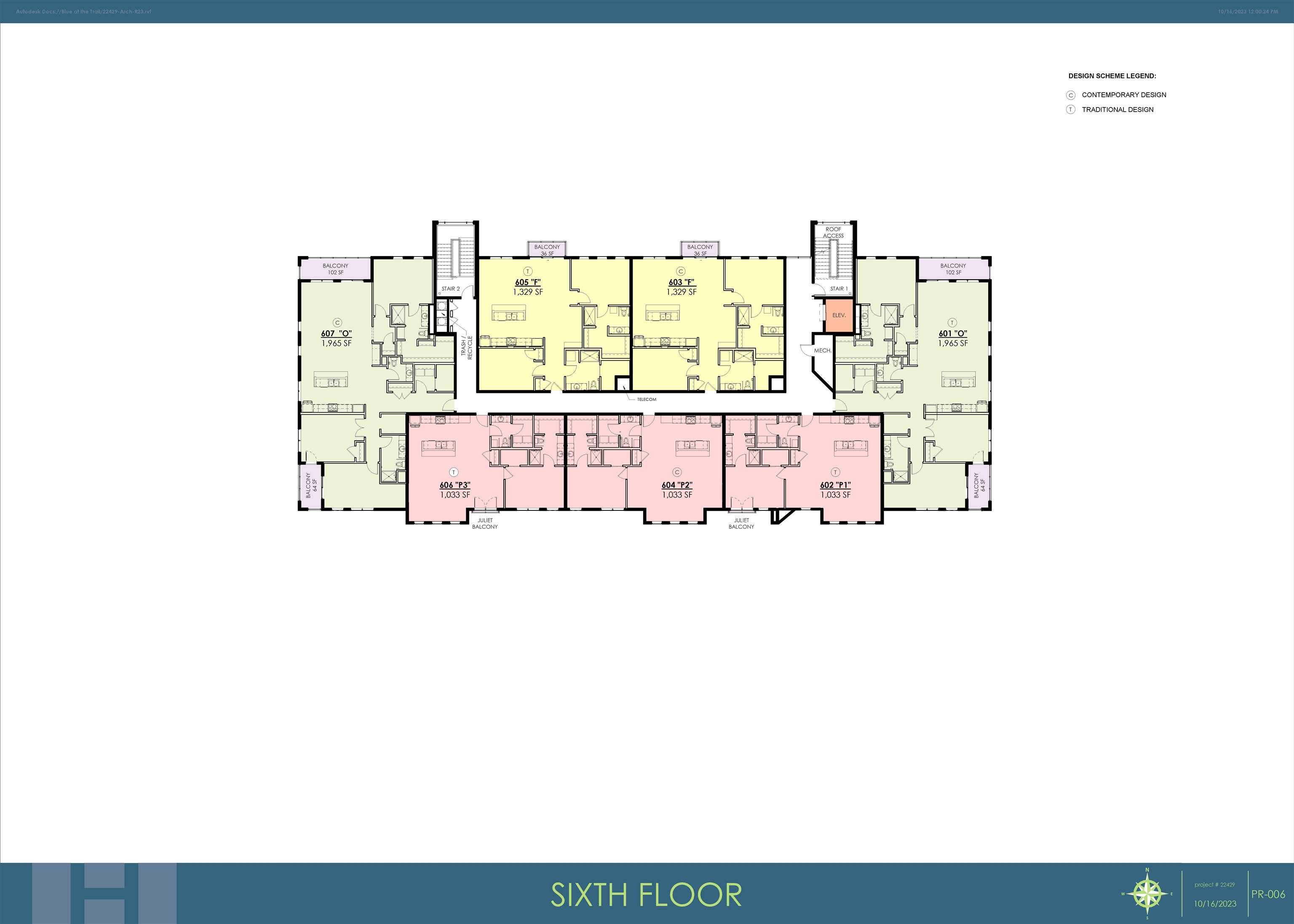 Building overall 6th floor-plan