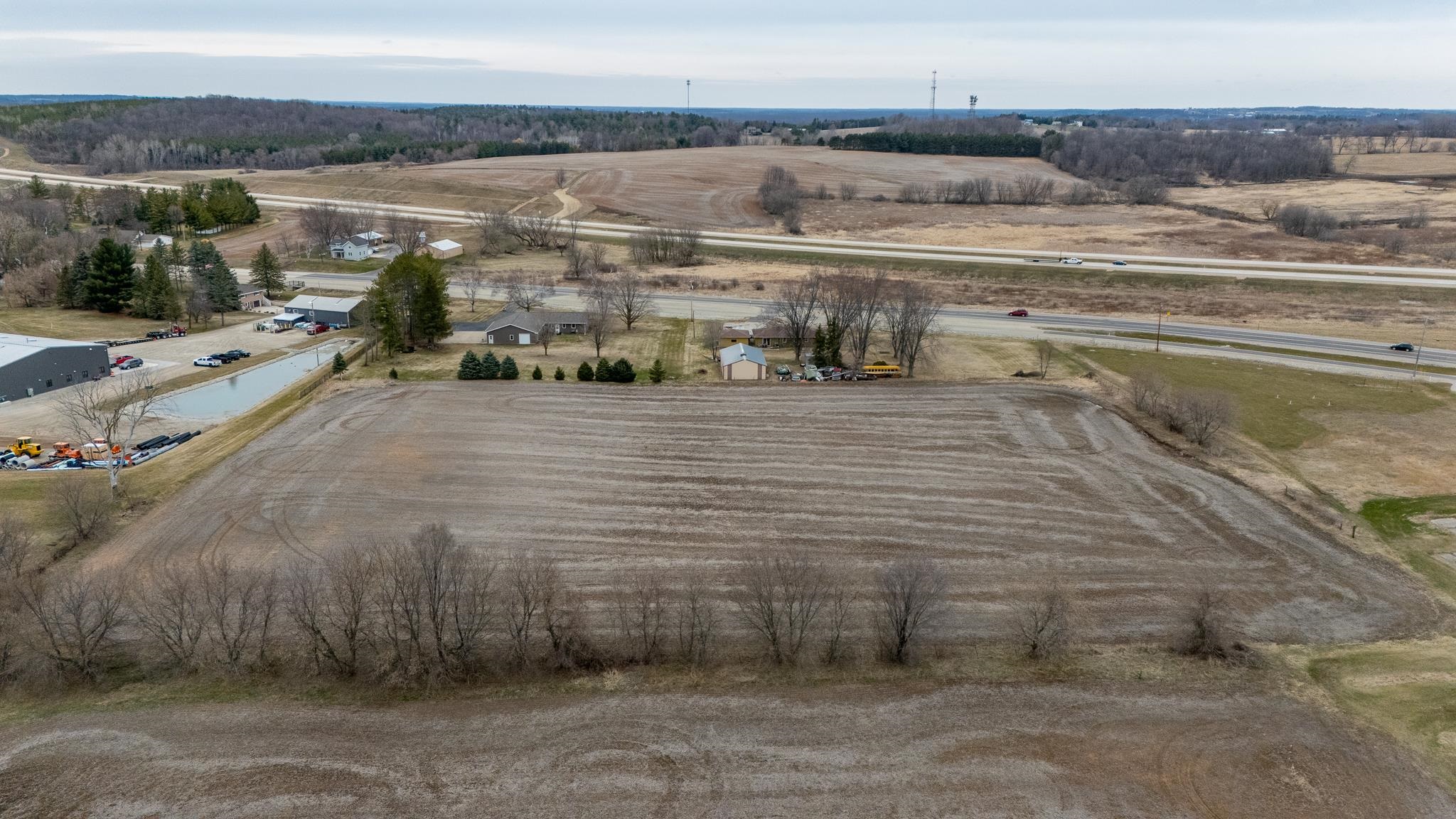 Town of Ellington portion centered. Parker Excavating located to the left.