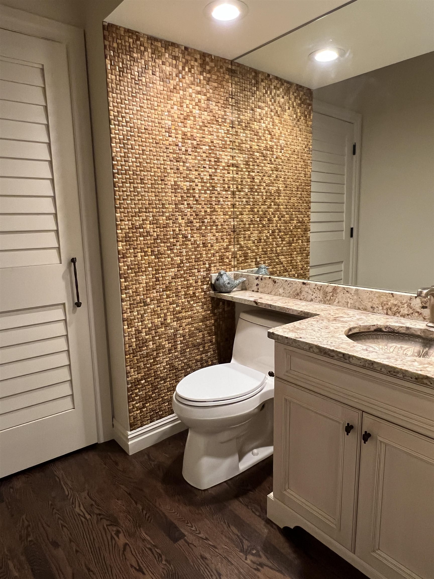 Powder room off kitchen