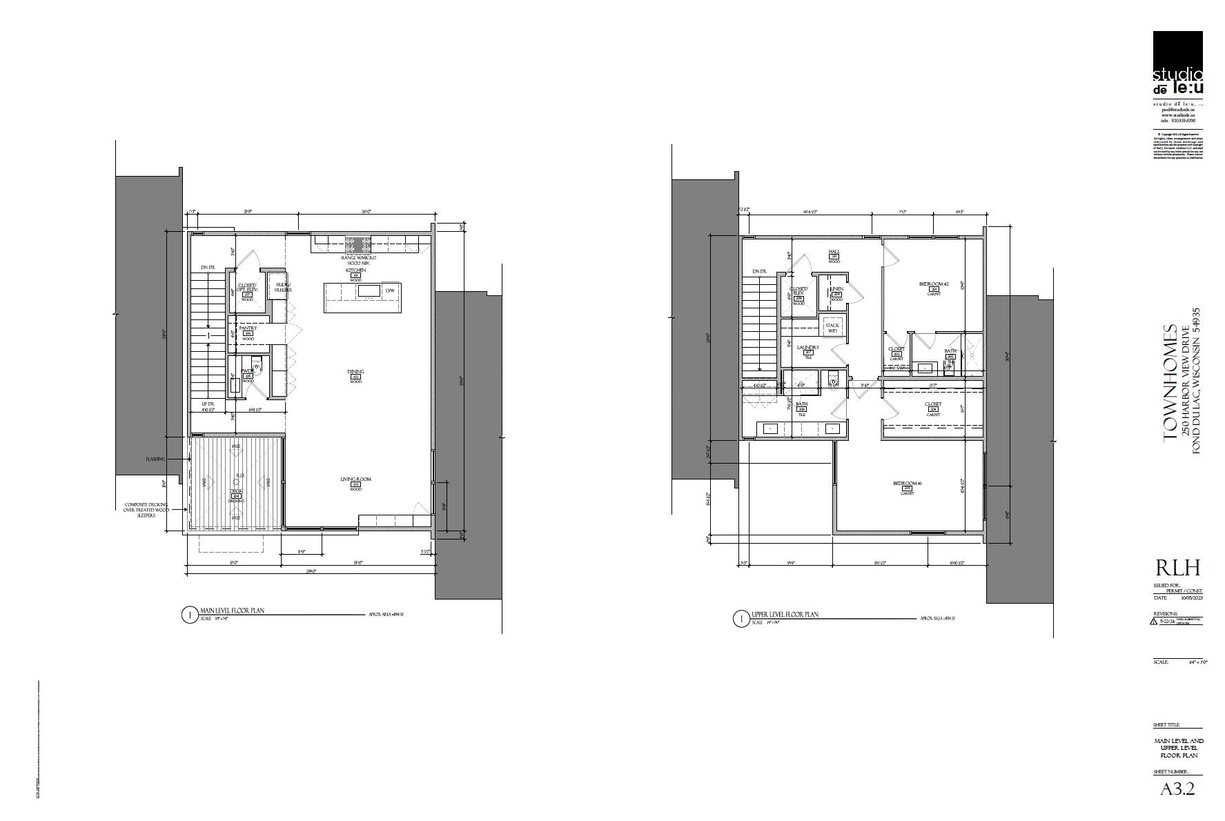 Main living & bedrooms. Highlighting a deck, to relax or entertain with views of Lake Winnebago.