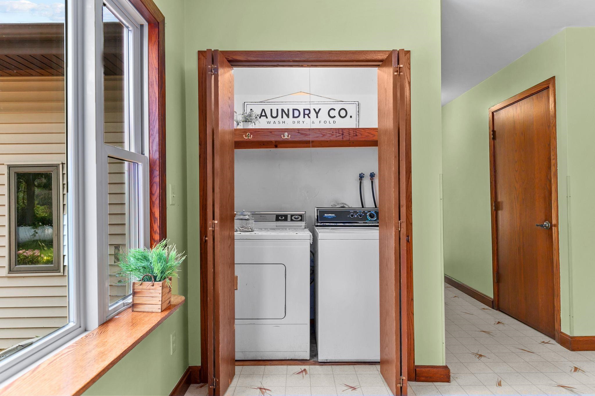 Convenient first floor laundry