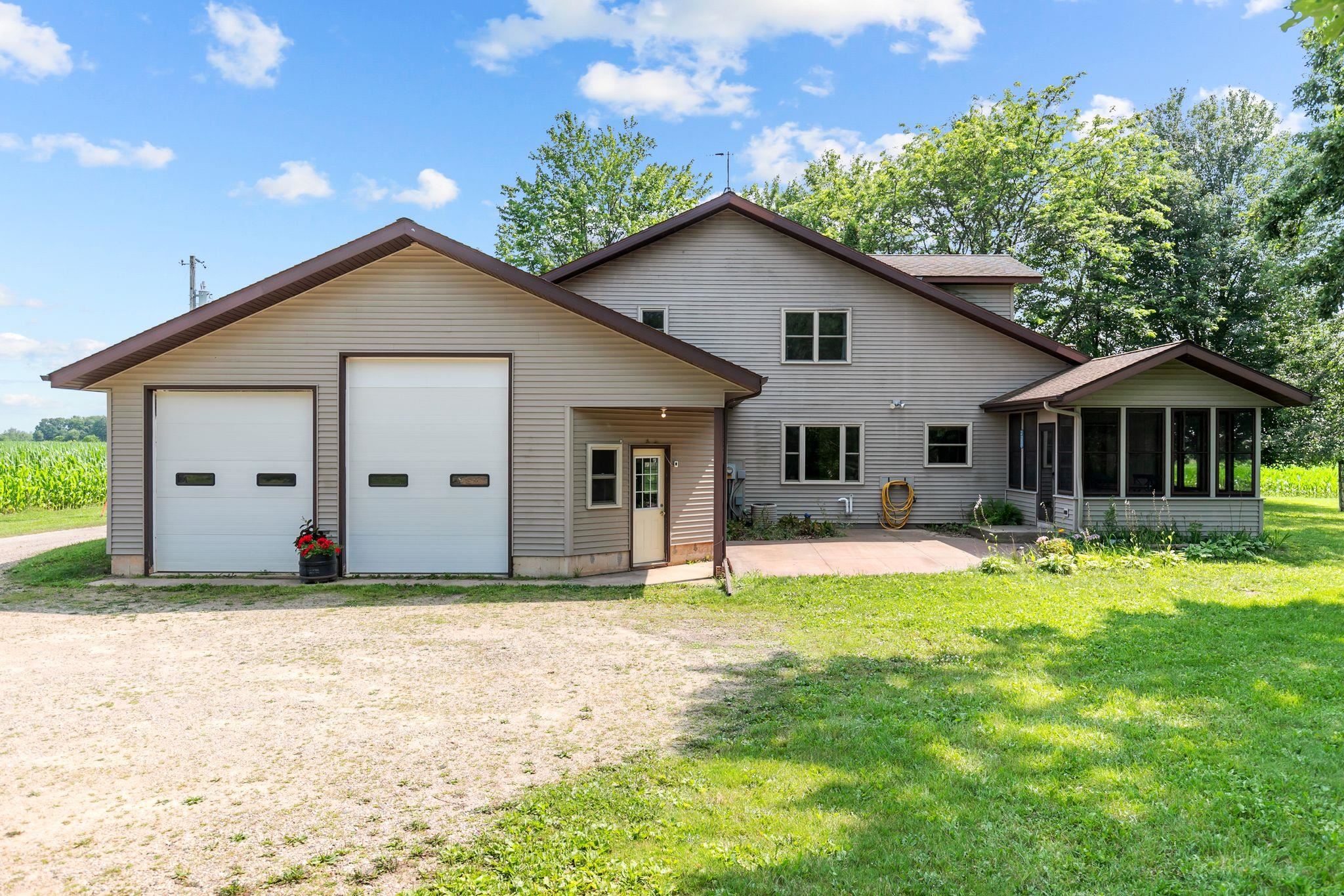 Back view of home!  Check out that extra tall garage door!