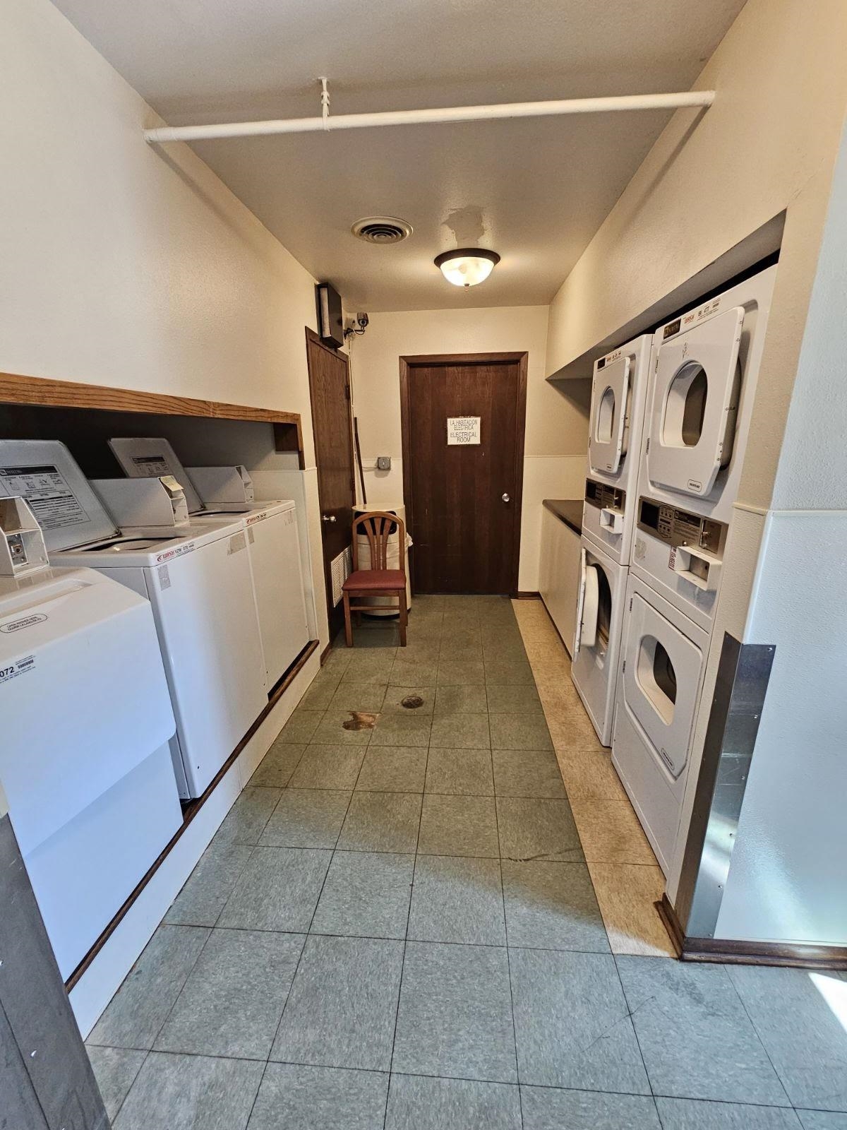 Laundry facilities in clubhouse