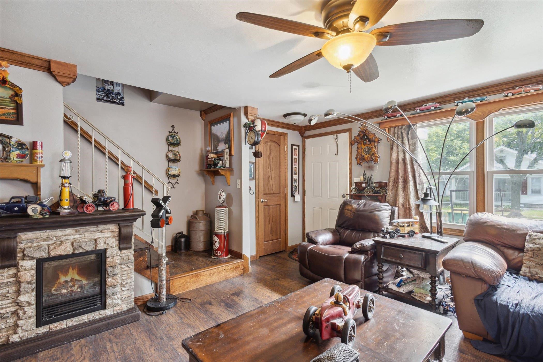 Owners side living room.