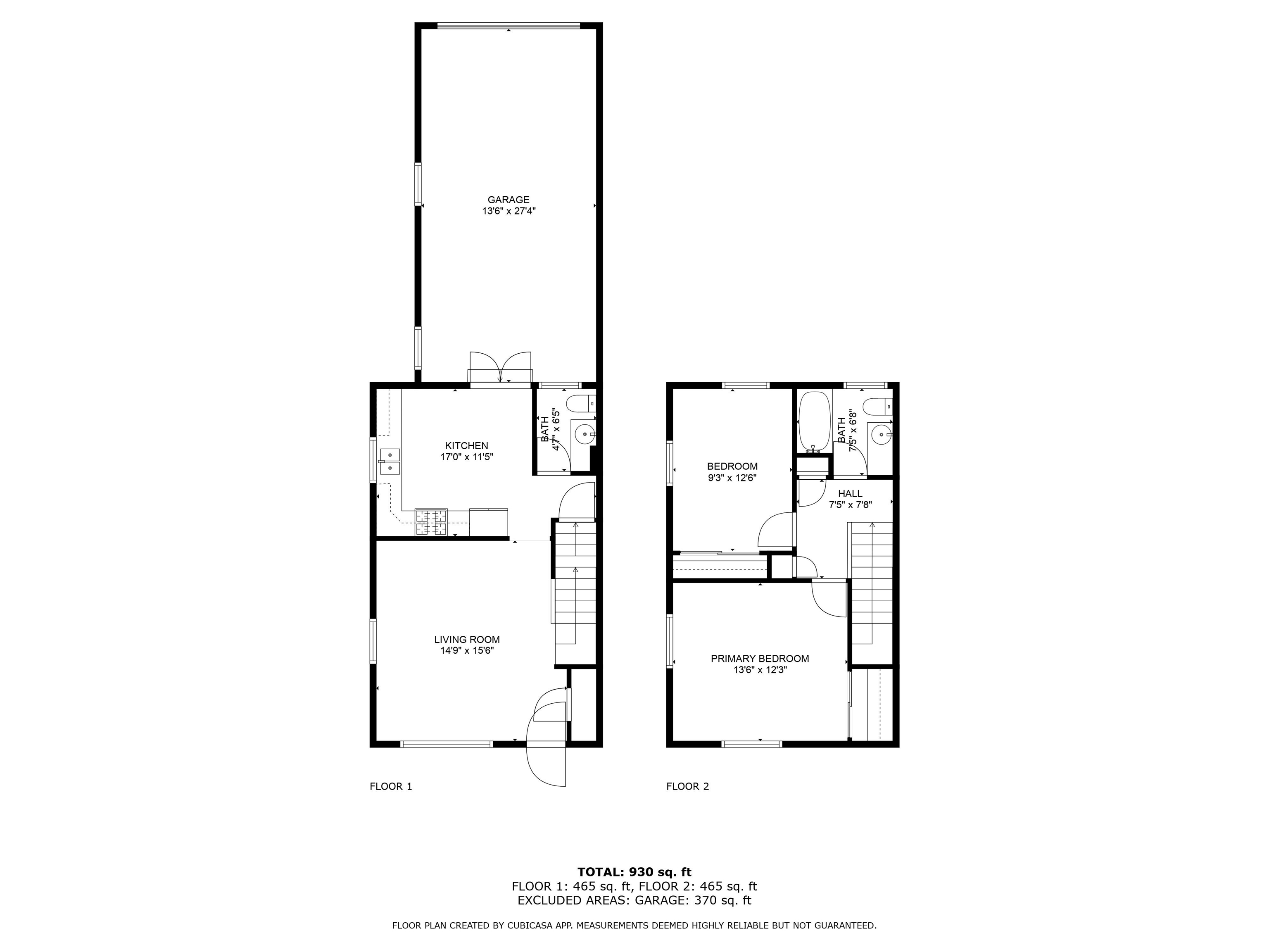 Both sides of the duplex are the same floor plan.