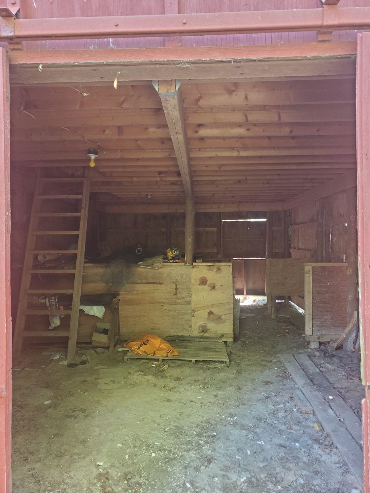 inside of barn