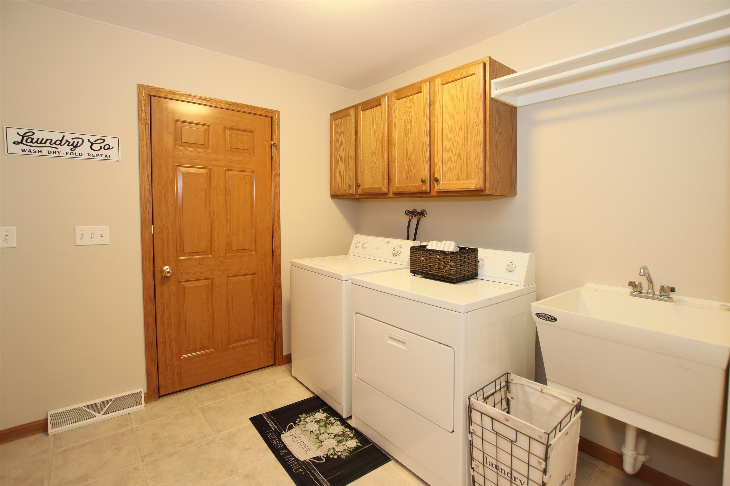 Entry from Garage into Laundry Area