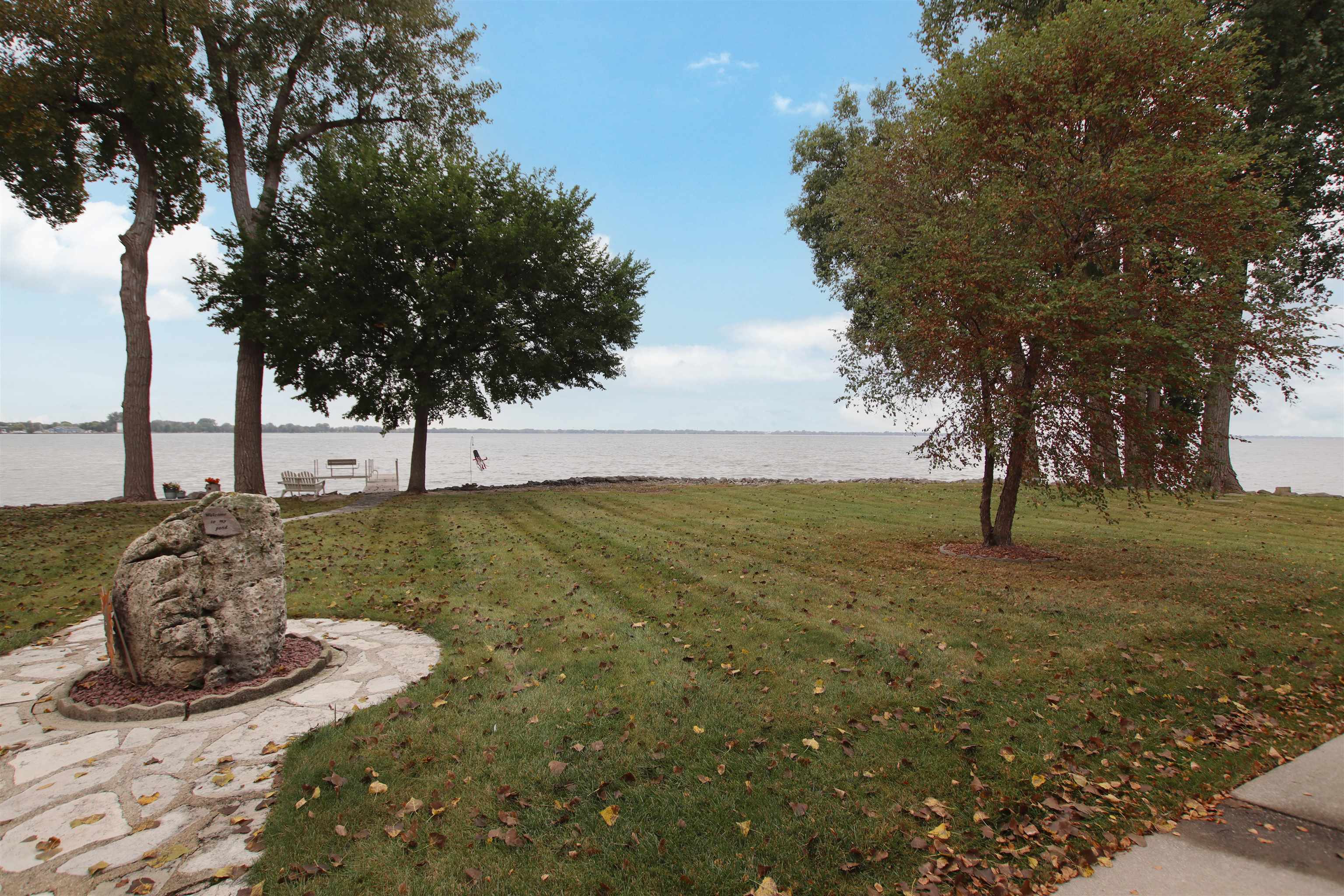 View of lake from back patio